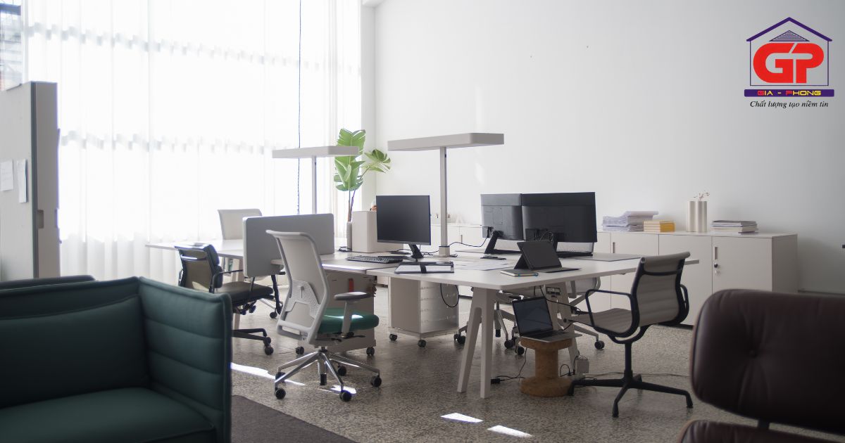 Mẫu bố trí, sắp xếp cho văn phòng có diện tích 20m2