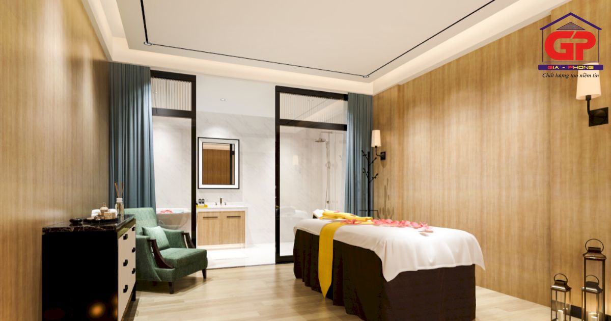 Mẫu trần thạch cao phù hợp cho không gian Spa