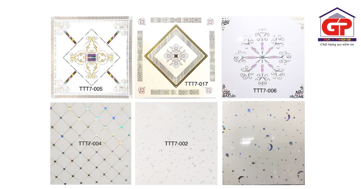 Mẫu trần thạch cao thả 60x60cm