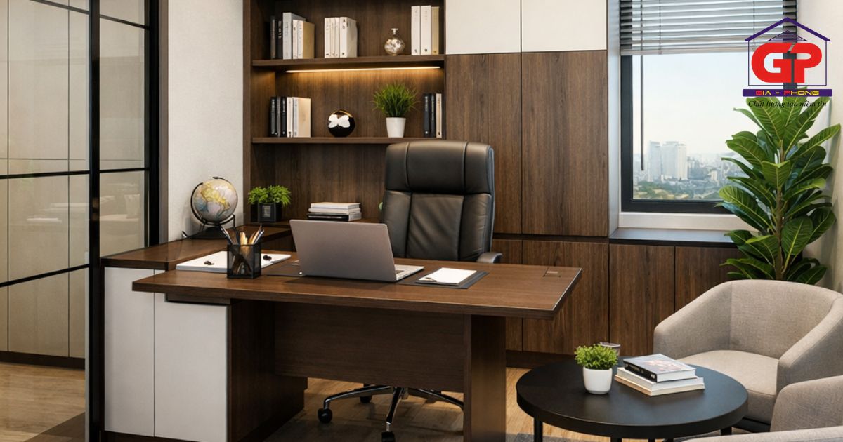 Mẫu văn phòng giám đốc đẹp dành cho doanh nghiệp có diện tích hạn chế