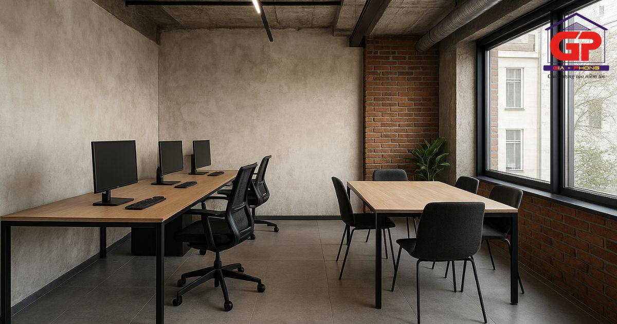 Mới lạ với phong cách decor công nghiệp kết hợp với vật liệu thạch cao 