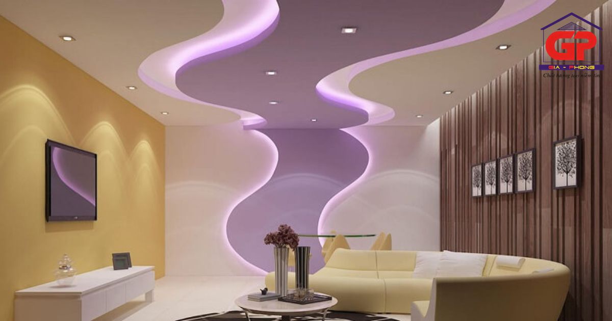 Nghệ hơn củ nghệ với mẫu trần thạch cao kết hợp với đèn LED