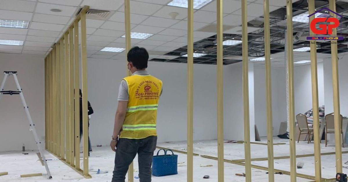 Sử dụng vách ngăn thạch cao trong trang trí không gian hiện đại như văn phòng, nhà ở, cửa hàng