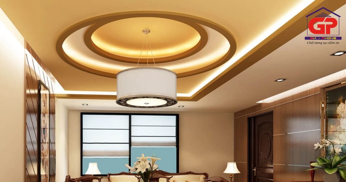 Sửa sang không gian cuối năm với trần thạch cao giật cấp