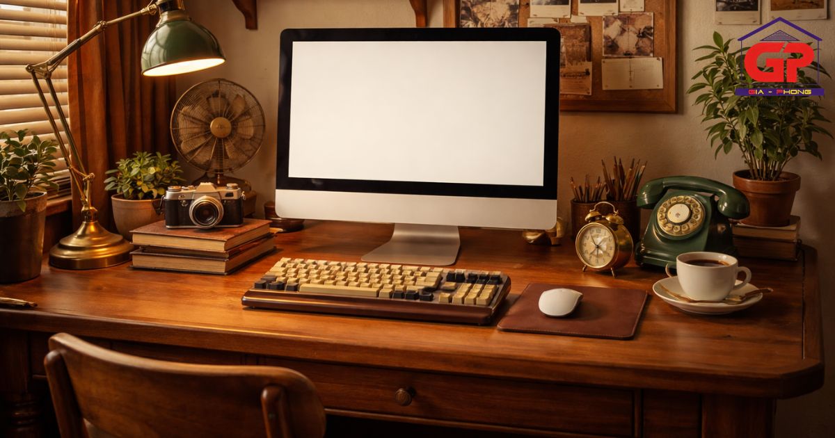 Tạo sự khác biệt, ấn tượng khi decor bàn làm việc theo phong cách Vintage - Retro
