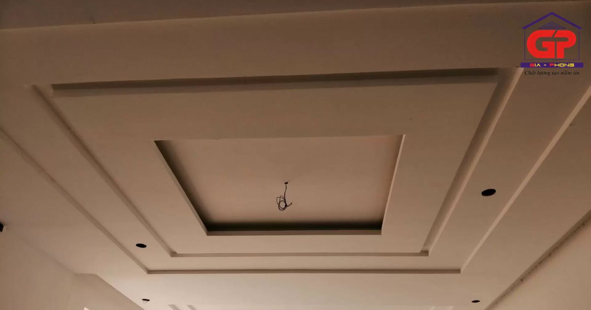Thi công trần thạch cao giật cấp