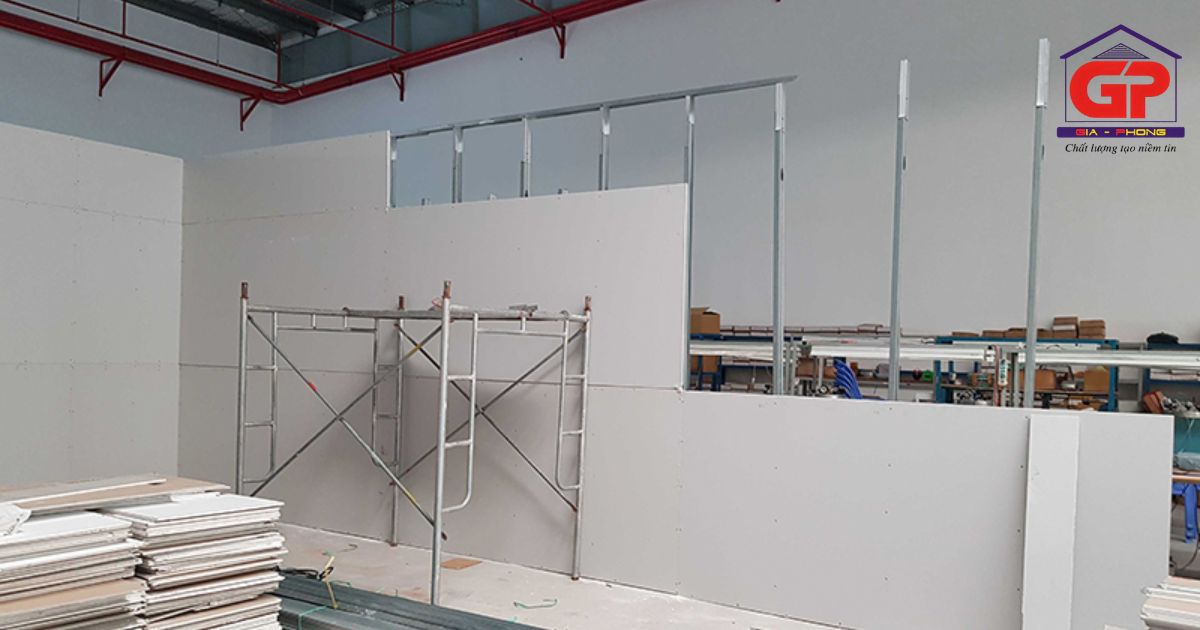Thi công vách ngăn thạch cao 1 mặt đảm bảo tính thẩm mỹ nhất