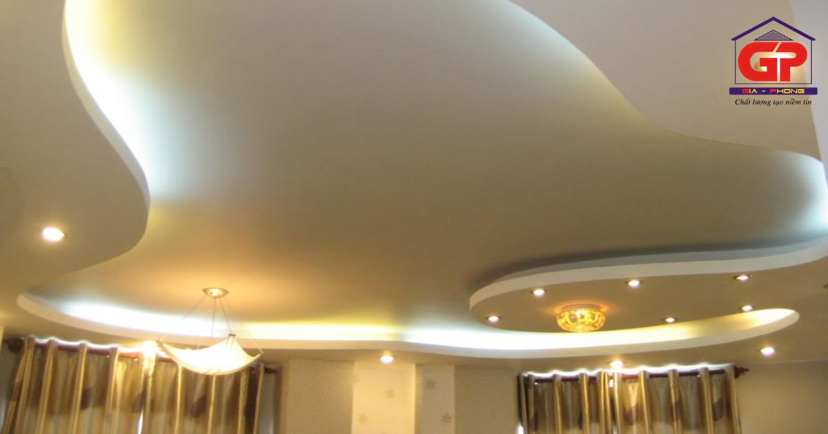 Trần thạch cao cong dần được nhiều người yêu thích, lựa chọn