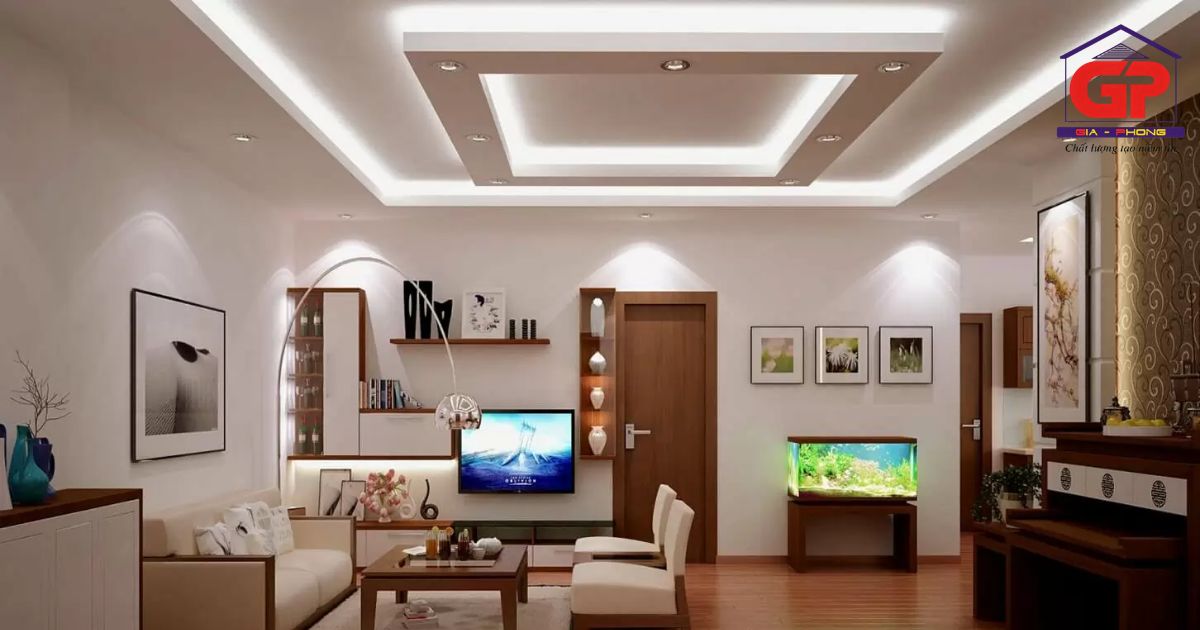 Trần thạch cao giật cấp đẹp, bền