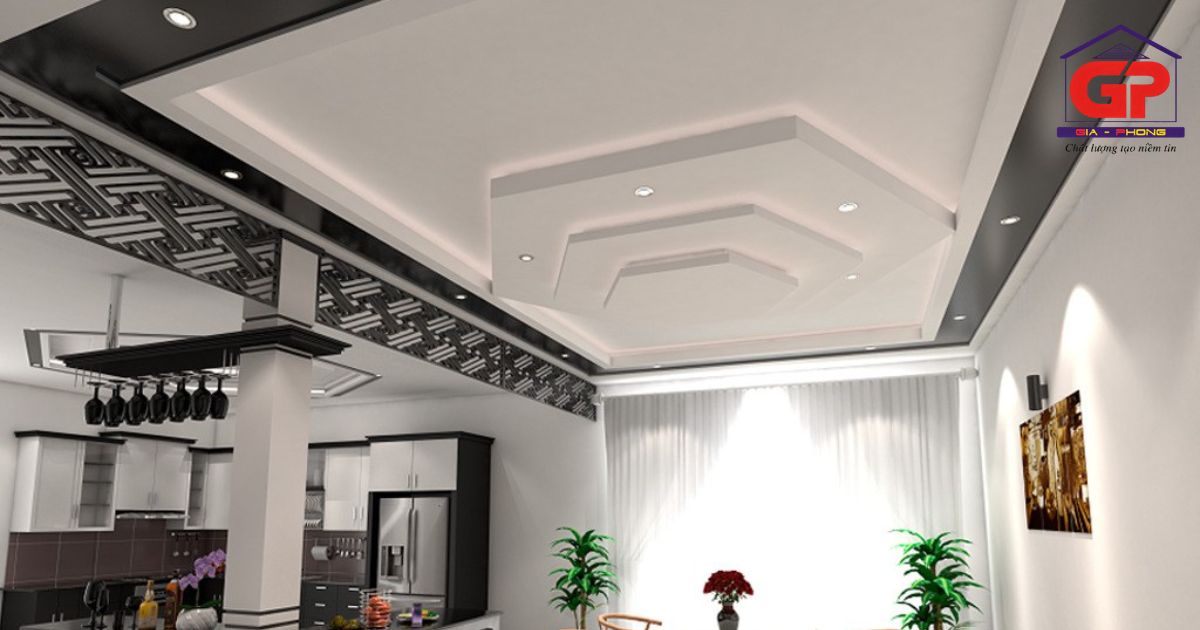 Trần thạch cao giật cấp là giải pháp tối ưu cho không gian sống hiện đại