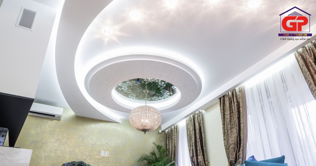 Trần thạch cao giật cấp là một trong những lựa chọn thiết kế trần nhà hiện đại