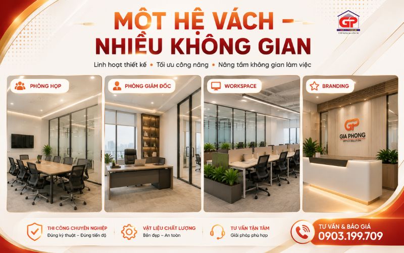 Quy trình thi công vách ngăn thạch cao văn phòng từ khảo sát đến nghiệm thu