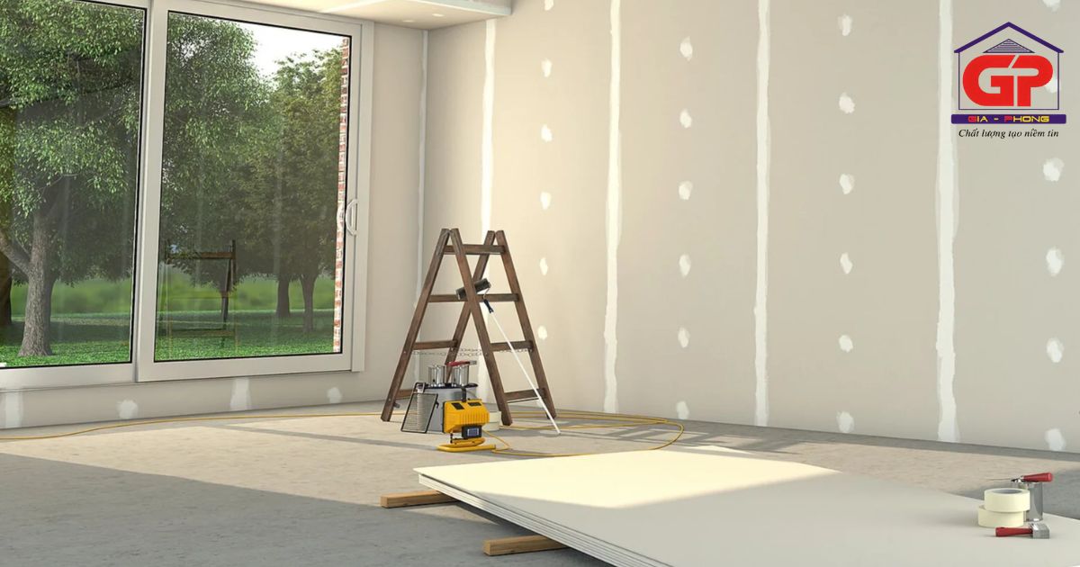 Vách ngăn thạch cao 1 mặt - giải pháp tuyệt vời cho không gian hiện đại